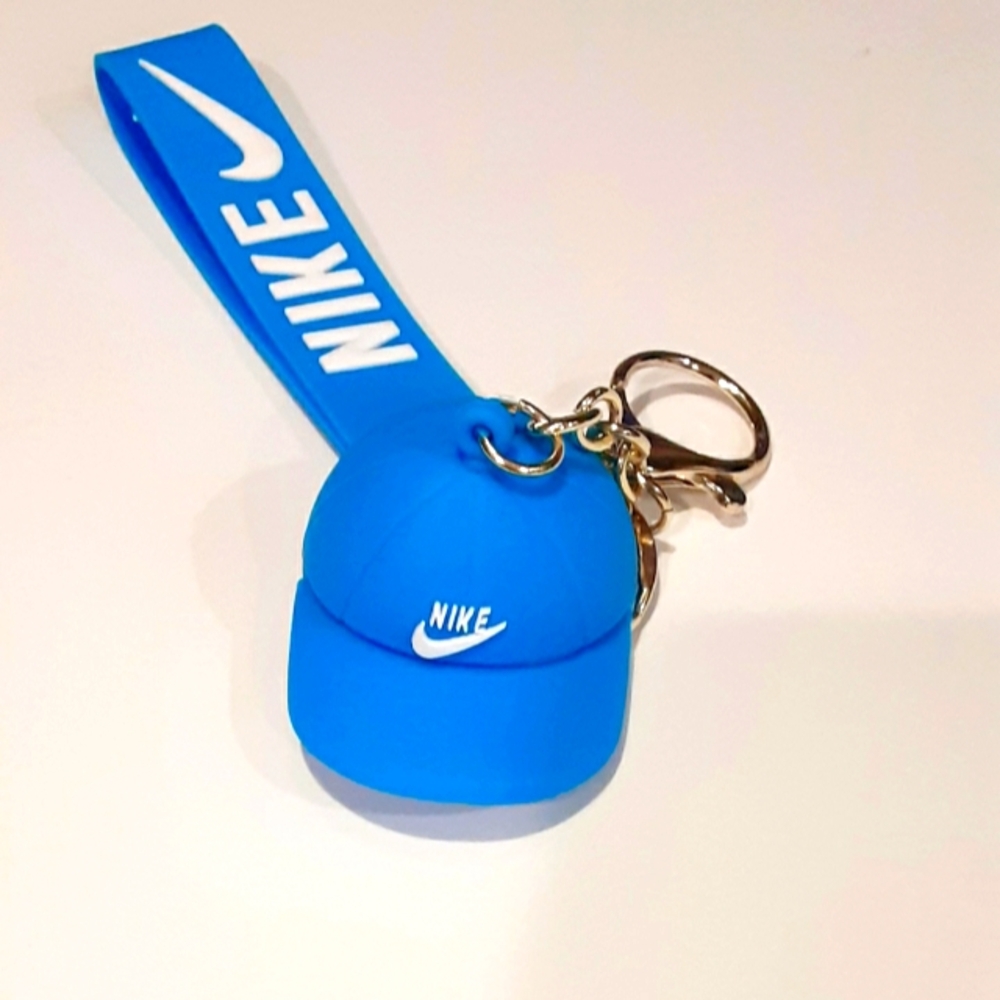Nike Blue Cap Keychain New